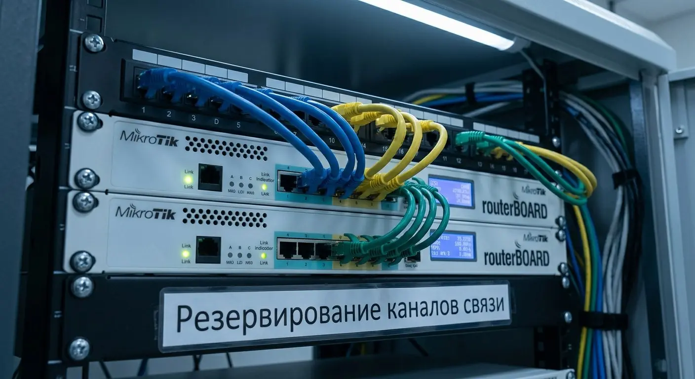 Настройка резервирования канала на Mikrotik